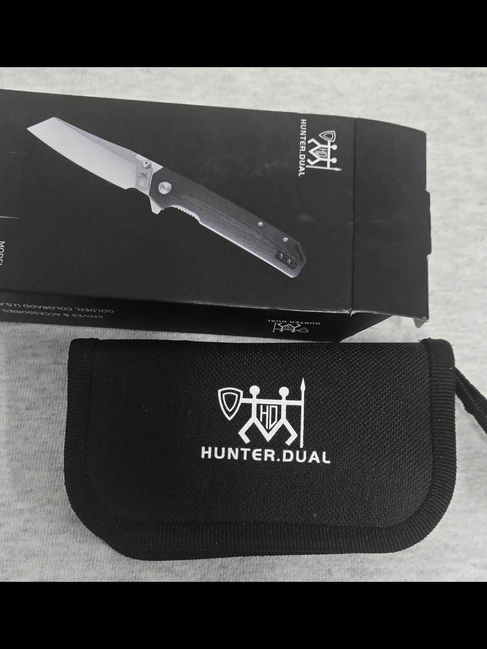 Hunter Dual Black Packaging Box with White Text